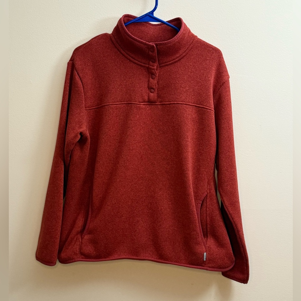 {Eddie Bauer}-Size:XL-Women's Radiator Fleece Snap Mock